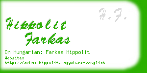 hippolit farkas business card